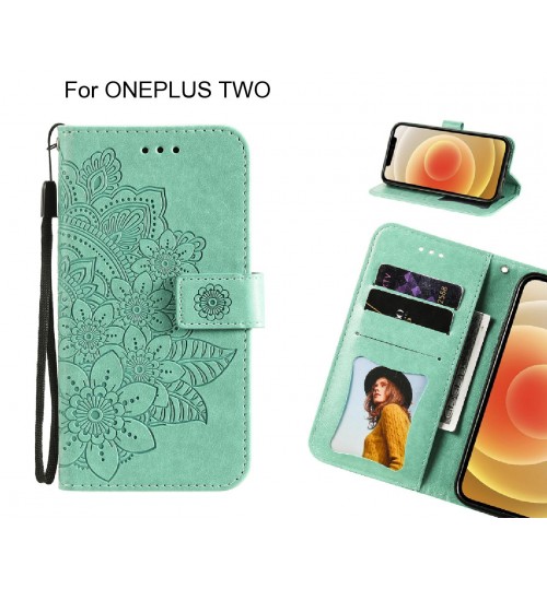 ONEPLUS TWO Case Embossed Floral Leather Wallet case