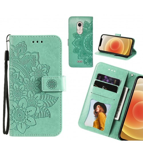 Alcatel 3c Case Embossed Floral Leather Wallet case