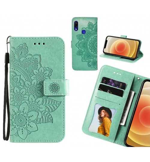 Xiaomi Redmi Note 7 Case Embossed Floral Leather Wallet case