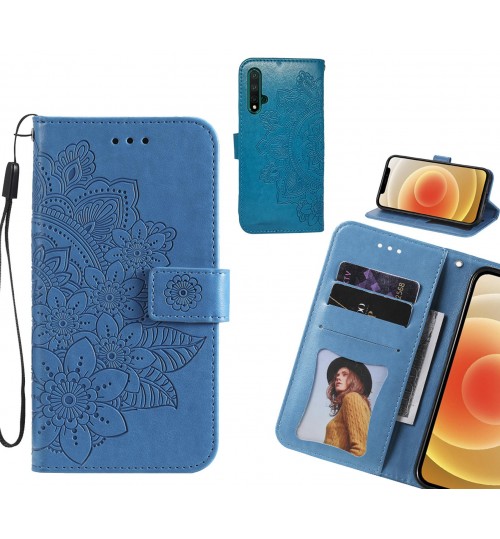 Huawei nova 5 Case Embossed Floral Leather Wallet case