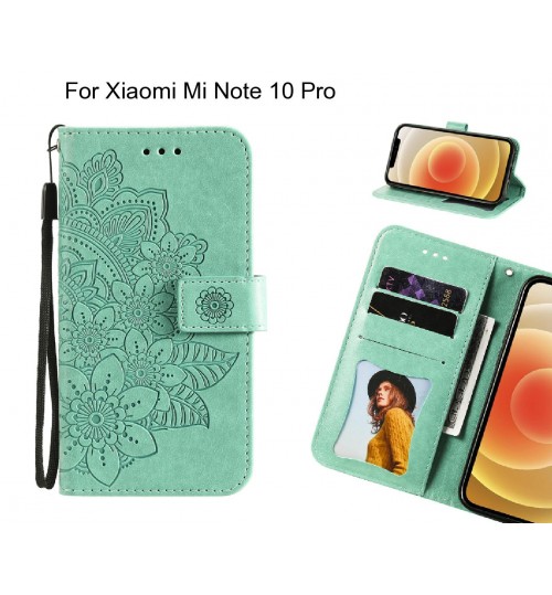 Xiaomi Mi Note 10 Pro Case Embossed Floral Leather Wallet case