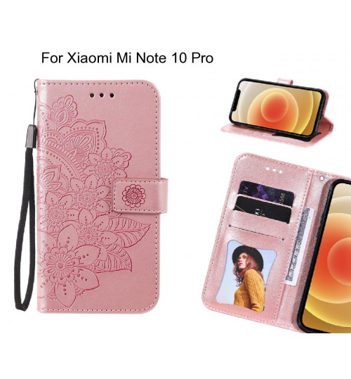 Xiaomi Mi Note 10 Pro Case Embossed Floral Leather Wallet case