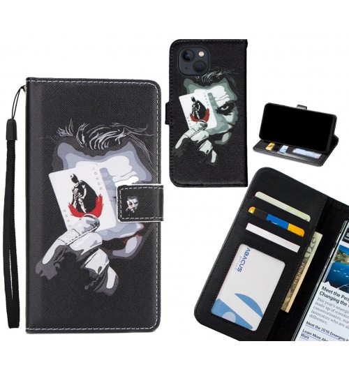 iPhone 13 case 3 card leather wallet case printed ID