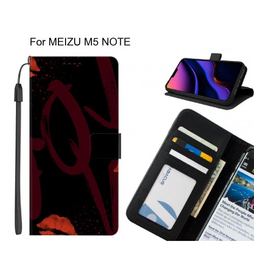 MEIZU M5 NOTE case leather wallet case printed ID