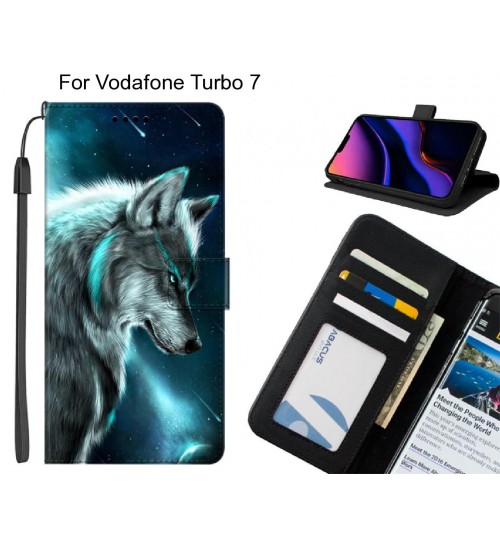 Vodafone Turbo 7 case leather wallet case printed ID