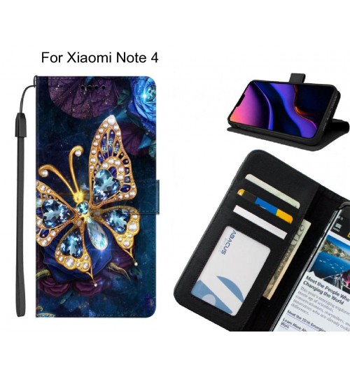 Xiaomi Note 4 case leather wallet case printed ID