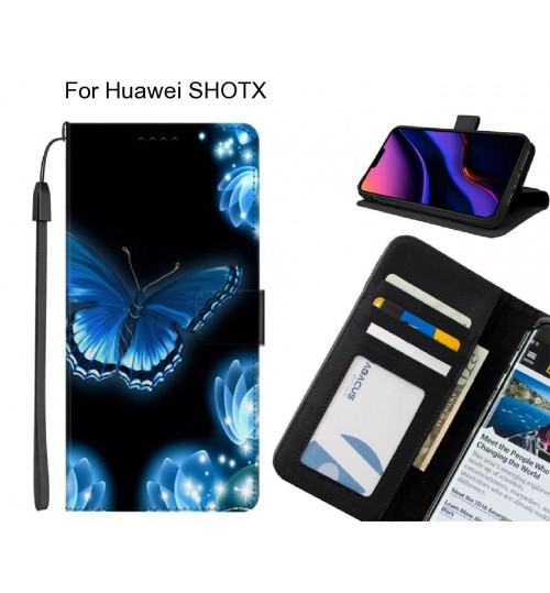 Huawei SHOTX case leather wallet case printed ID