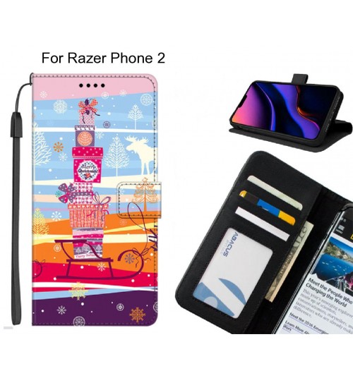 Razer Phone 2 case leather wallet case printed ID