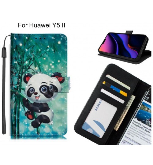 Huawei Y5 II Case Leather Wallet Case 3D Pattern Printed