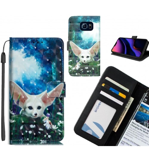 Galaxy S6 Case Leather Wallet Case 3D Pattern Printed