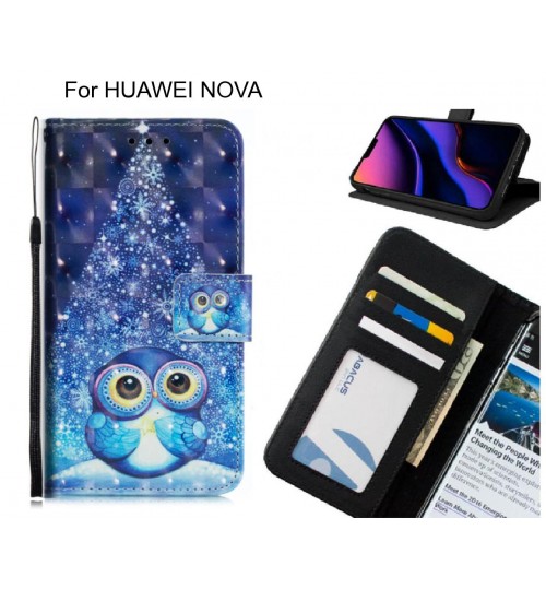 HUAWEI NOVA Case Leather Wallet Case 3D Pattern Printed