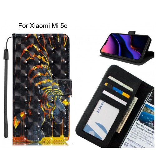 Xiaomi Mi 5c Case Leather Wallet Case 3D Pattern Printed