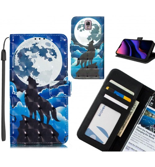 Galaxy Note 3 Case Leather Wallet Case 3D Pattern Printed