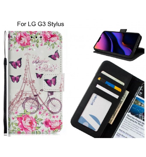 LG G3 Stylus Case Leather Wallet Case 3D Pattern Printed