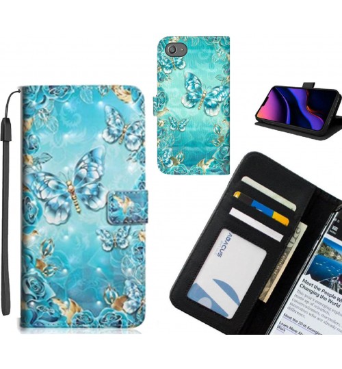 Sony Z5 COMPACT Case Leather Wallet Case 3D Pattern Printed