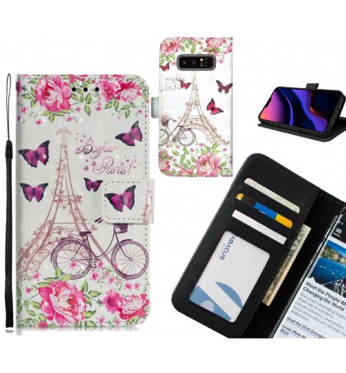 Galaxy Note 8 Case Leather Wallet Case 3D Pattern Printed