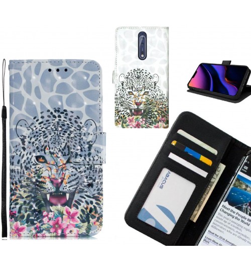 NOKIA 8 Case Leather Wallet Case 3D Pattern Printed