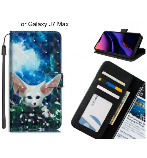 Galaxy J7 Max Case Leather Wallet Case 3D Pattern Printed