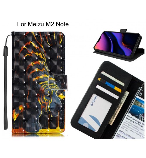 Meizu M2 Note Case Leather Wallet Case 3D Pattern Printed