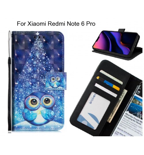 Xiaomi Redmi Note 6 Pro Case Leather Wallet Case 3D Pattern Printed