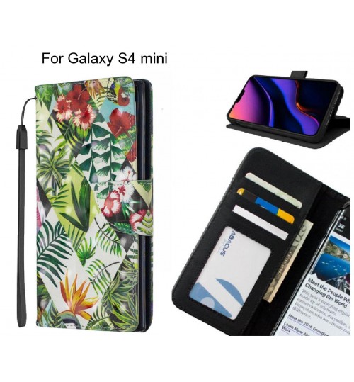 Galaxy S4 mini Case Leather Wallet Case 3D Pattern Printed