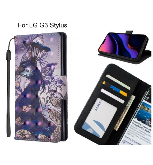 LG G3 Stylus Case Leather Wallet Case 3D Pattern Printed