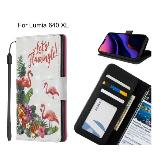 Lumia 640 XL Case Leather Wallet Case 3D Pattern Printed