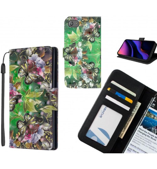 Sony Z5 COMPACT Case Leather Wallet Case 3D Pattern Printed