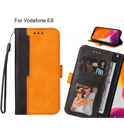 Vodafone E8 Case Wallet Denim Leather Case Cover