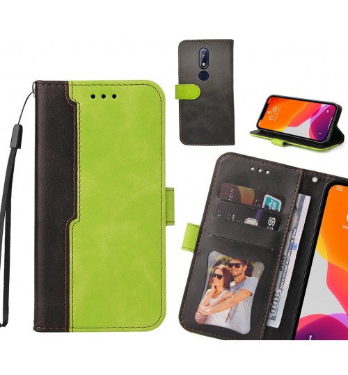 Nokia 7.1 Case Wallet Denim Leather Case Cover