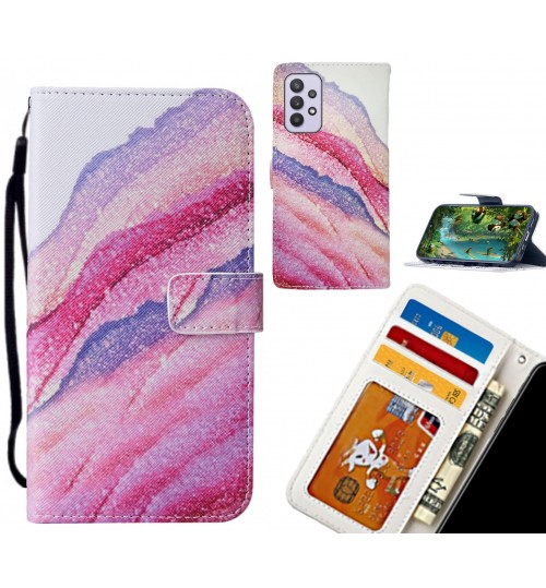 Samsung Galaxy A32 5G case leather wallet case printed ID