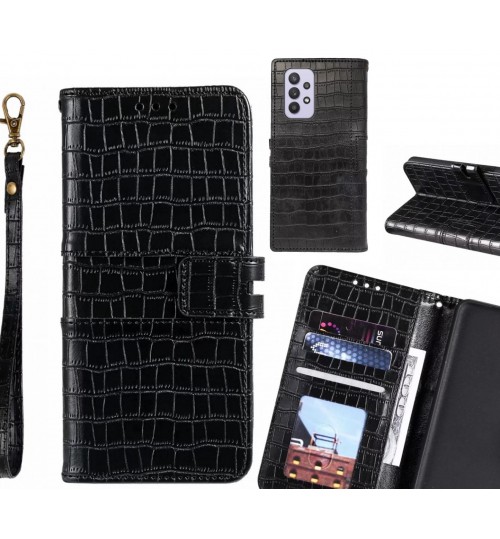 Samsung Galaxy A32 5G case croco wallet Leather case