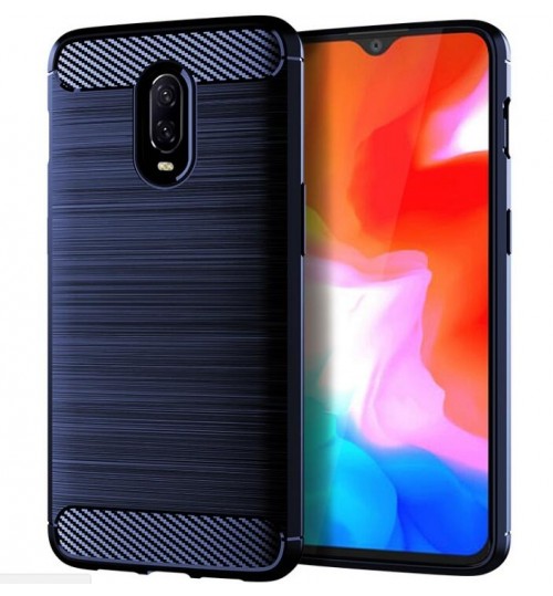 OnePlus 6T Case Carbon Fibre Shockproof Armour Case