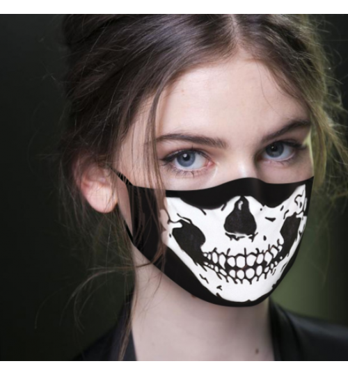 Reusable Face Mask Washable Skeleton Pattern