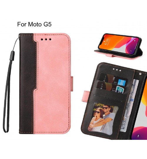 Moto G5 Case Wallet Denim Leather Case Cover