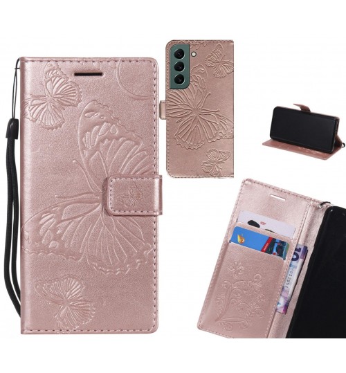 Samsung Galaxy S22 case Embossed Butterfly Wallet Leather Case