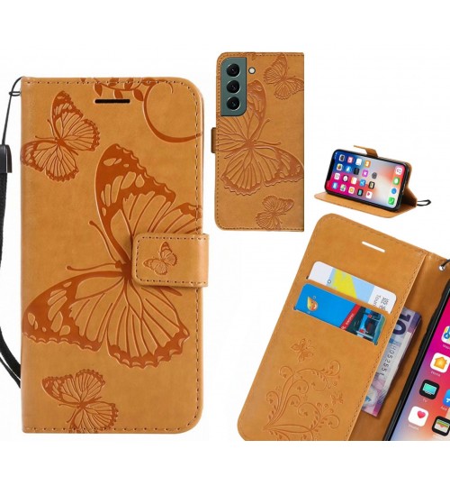 Samsung Galaxy S22 case Embossed Butterfly Wallet Leather Case