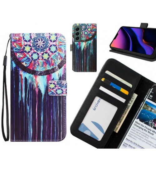 Samsung Galaxy S22 case 3 card leather wallet case printed ID