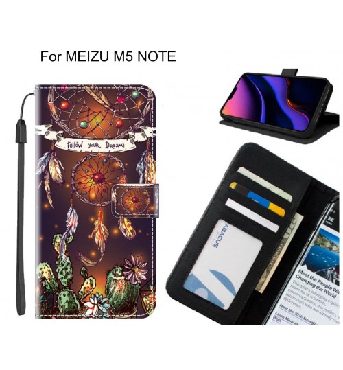 MEIZU M5 NOTE case leather wallet case printed ID