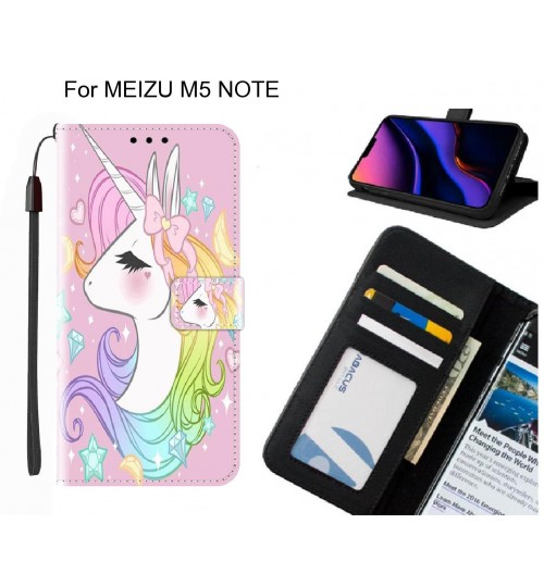 MEIZU M5 NOTE case leather wallet case printed ID