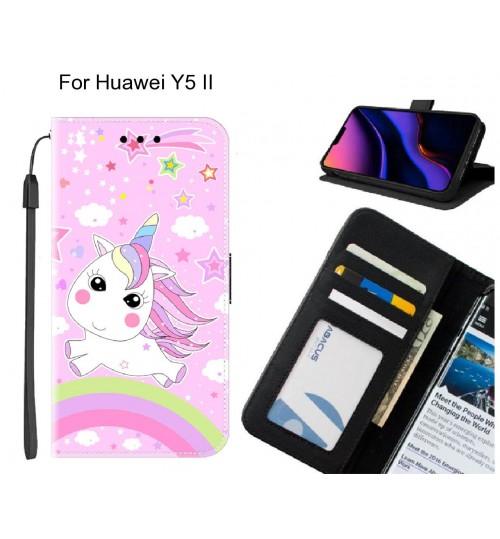 Huawei Y5 II case leather wallet case printed ID