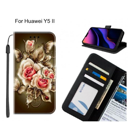 Huawei Y5 II case leather wallet case printed ID