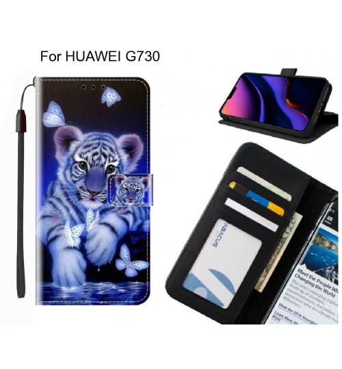 HUAWEI G730 case leather wallet case printed ID