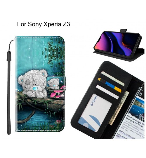 Sony Xperia Z3 case leather wallet case printed ID