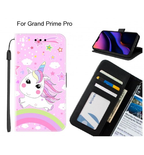 Grand Prime Pro case leather wallet case printed ID