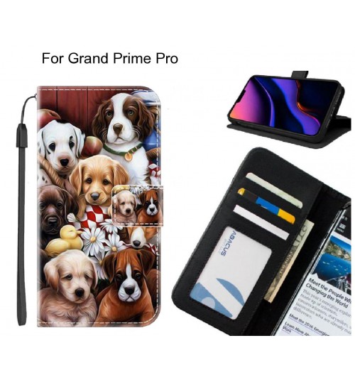 Grand Prime Pro case leather wallet case printed ID