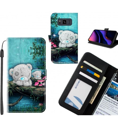 Galaxy S8 Active case leather wallet case printed ID