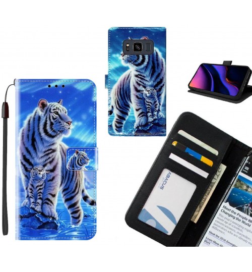 Galaxy S8 Active case leather wallet case printed ID