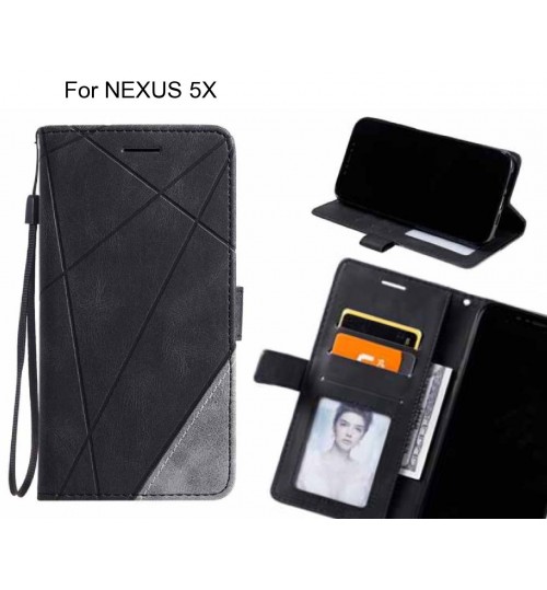 NEXUS 5X Case Wallet Premium Denim Leather Cover