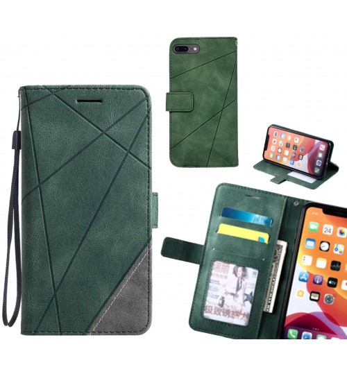 IPHONE 7 PLUS Case Wallet Premium Denim Leather Cover